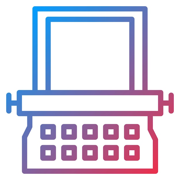 Typewriter With Screen icon vector image Can be used for Printing