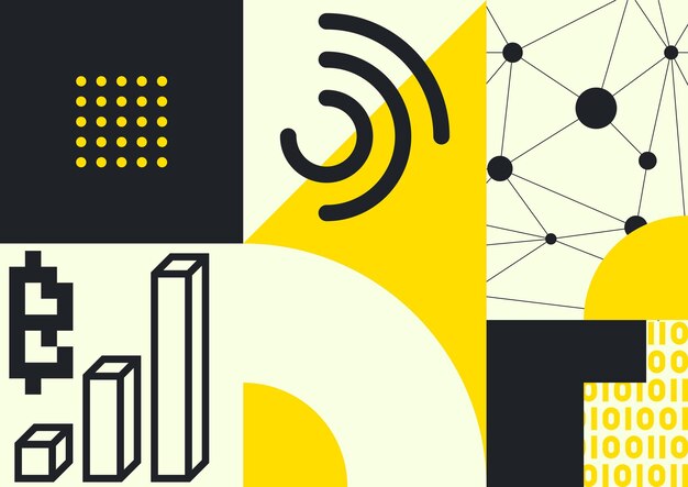 typography horizontal banner for blockchain