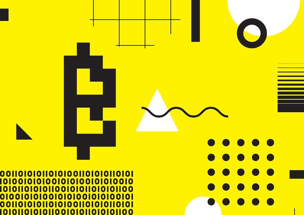 typography horizontal banner for blockchain