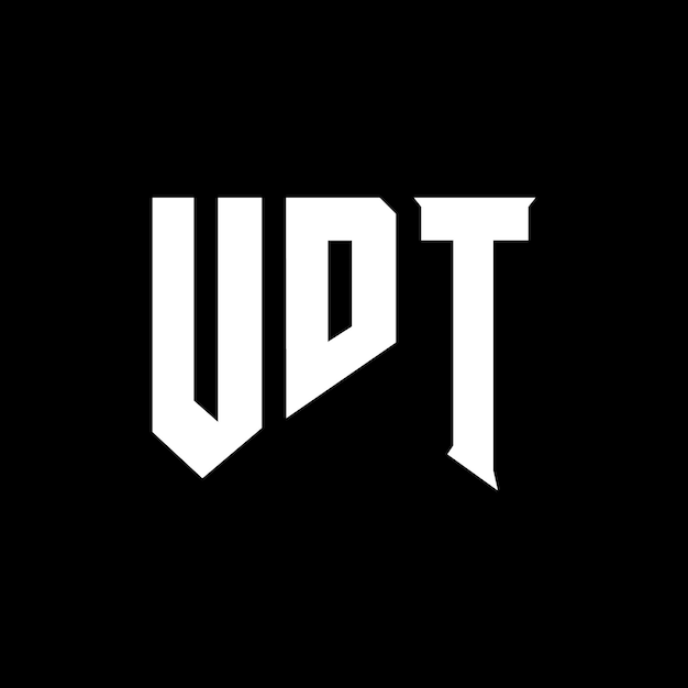 UDT letter logo design for technology company UDT logo design black and white color combination UDT logo UDT vector UDT design UDT icon UDT alphabet UDT typography logo design