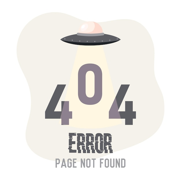 ufo beaming 404 error vector