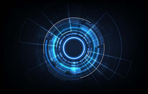 UI HUD screen tech system innovation concept background template vector illustrationx9