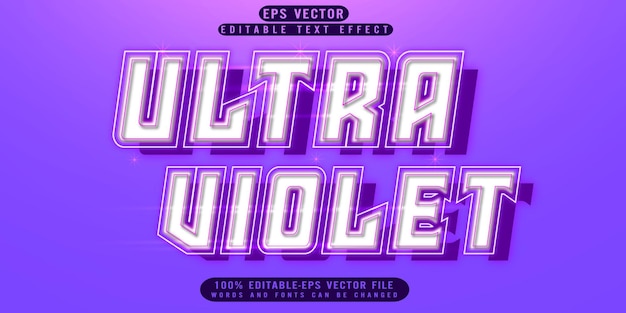 Ultra violet edible text effect