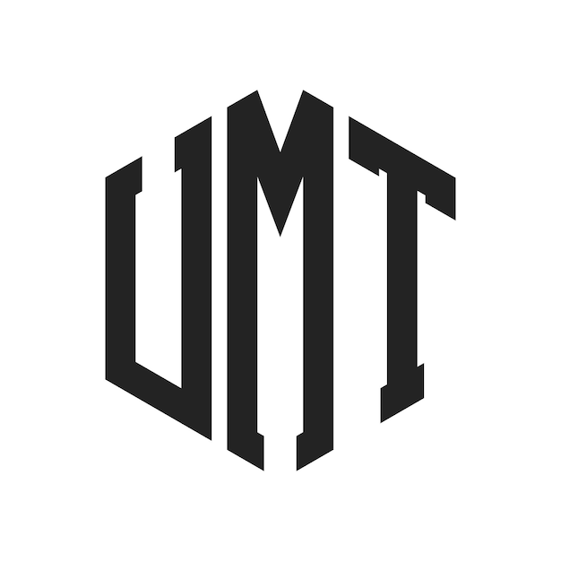 UMT Logo Design Initial Letter UMT Monogram Logo using Hexagon shape