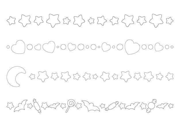 underlines and text separators vector collection isolated vector set of borders for text invitations cards books menu design element