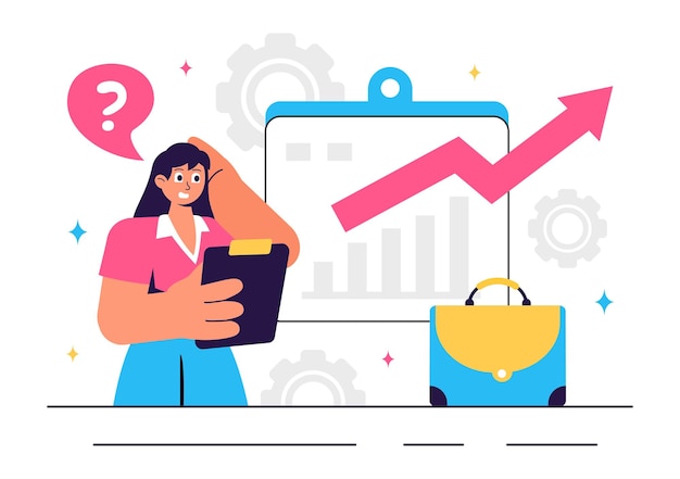 Unemployment Rate Vector Illustration featuring individuals actively searching for Jobs Amid Economic Downturns and Financial Crises in a Background