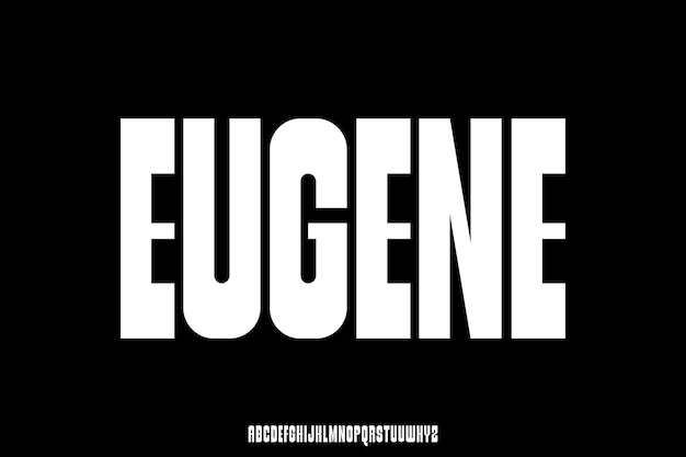 Unique bold retro urban style alphabet display font vector illustration