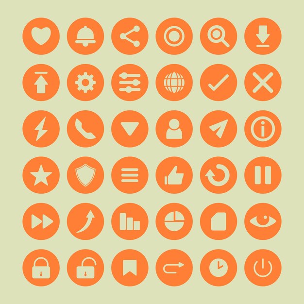Universal Simple Flat Icon Set