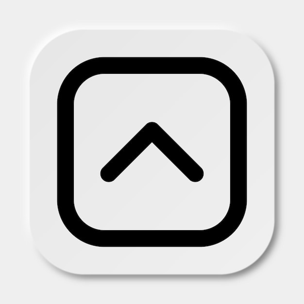 up chevron icon background not included