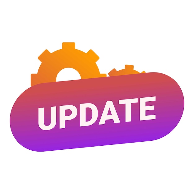 Update banner with gears showing new version available