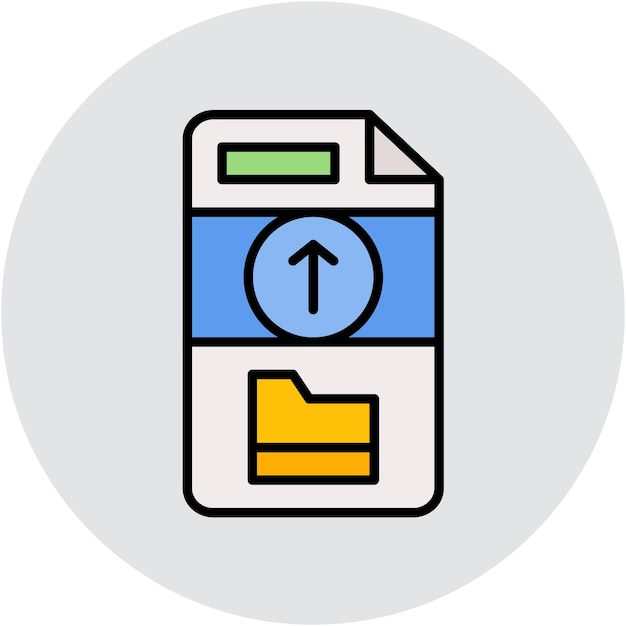 Upload File Vector Illustration Style
