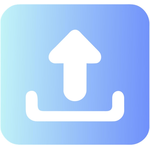 upload icon colored shapes gradient