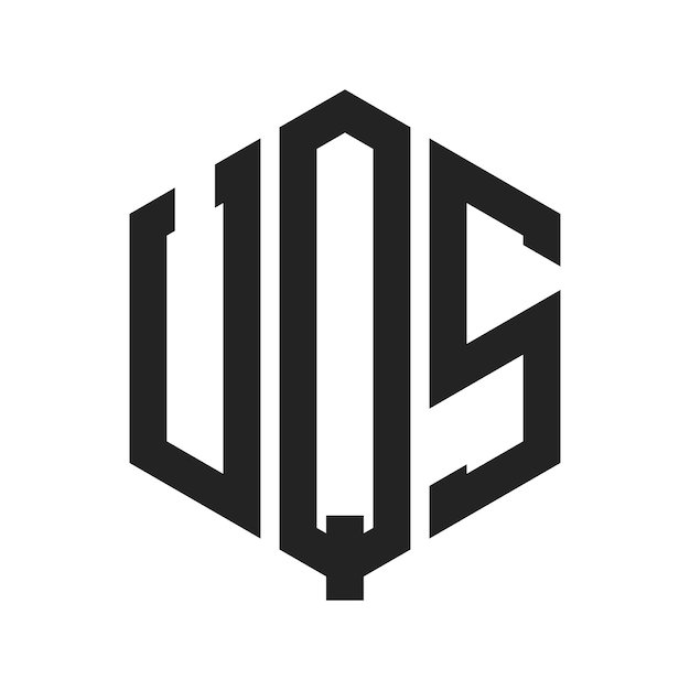 UQS Logo Design Initial Letter UQS Monogram Logo using Hexagon shape