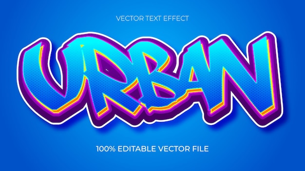 Urban Graffiti art style logo editable text effect 3d