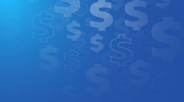 US Dollar sign background Concept of money and success Vector illustration