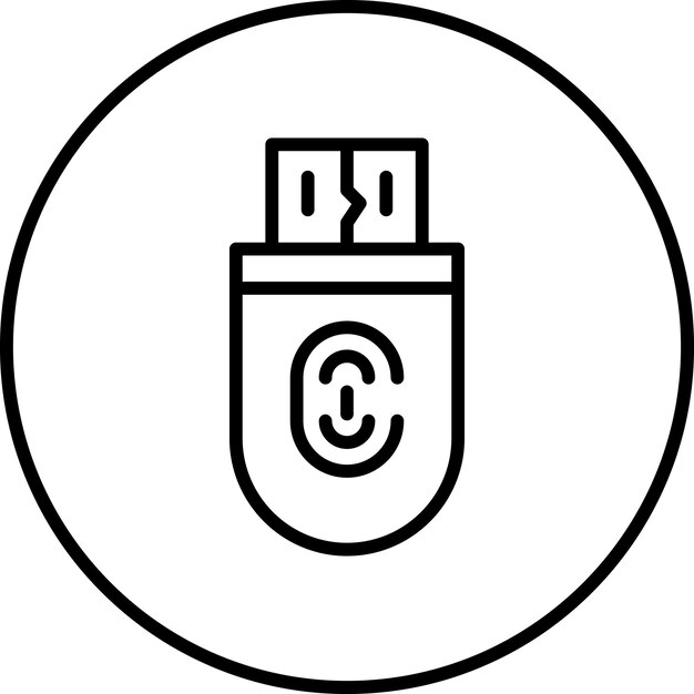 usb biometric icon vector image can be used for biometrics