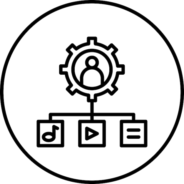user generated content icon vector image can be used for video blog