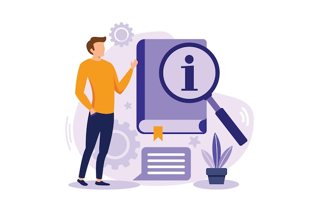 User guide flat modern design illustration