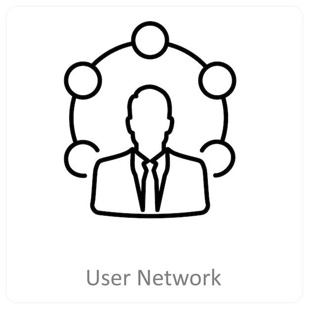 user network and connection icon concept
