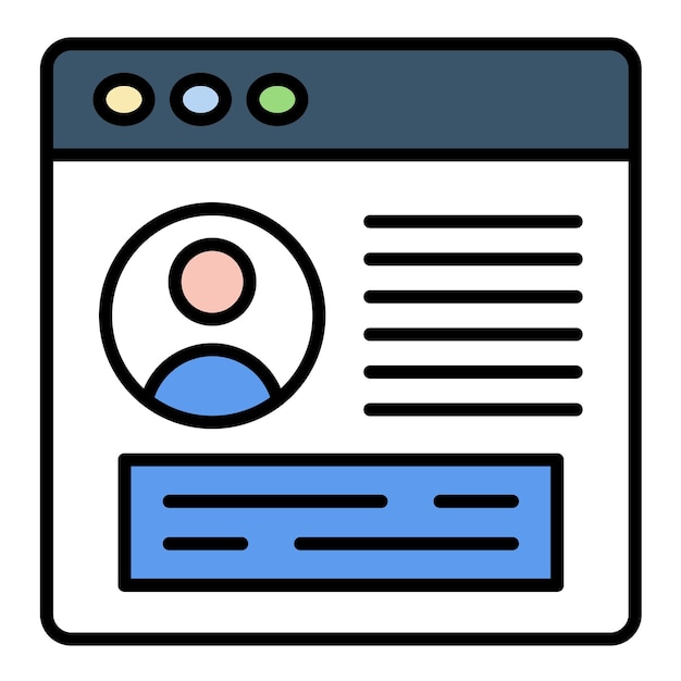 user profile flat illustration