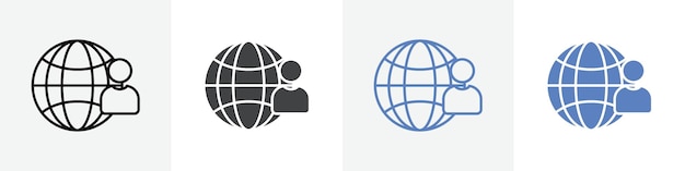 user web icon vector set use for web ui or app