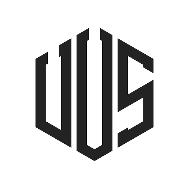 UUS Logo Design Initial Letter UUS Monogram Logo using Hexagon shape