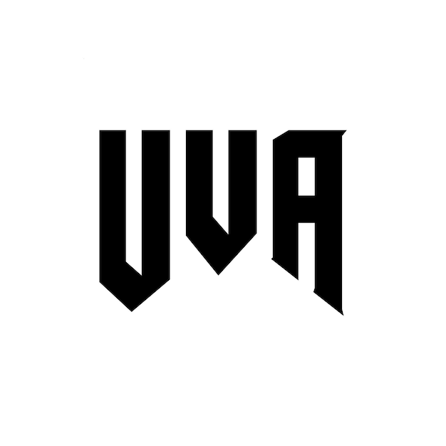 UVA letter logo design for technology company UVA logo design black and white color combination UVA logo UVA vector UVA design UVA icon UVA alphabet UVA typography logo design