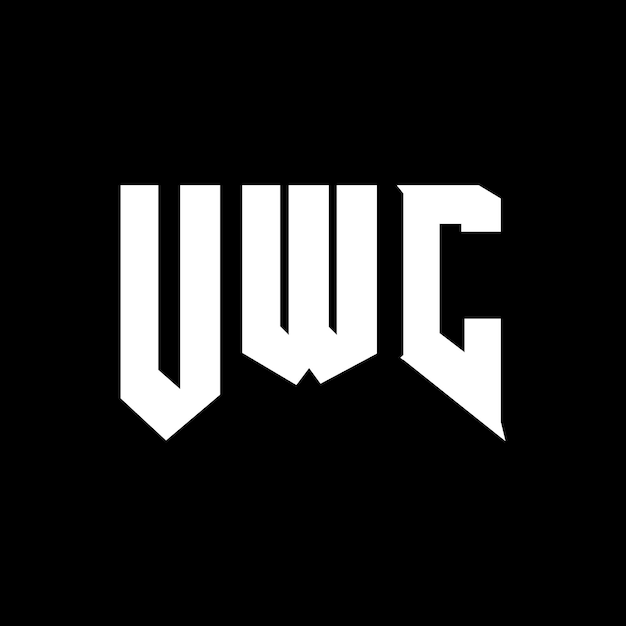 UWC letter logo design for technology company UWC logo design black and white color combination UWC logo UWC vector UWC design UWC icon UWC alphabet UWC typography logo design