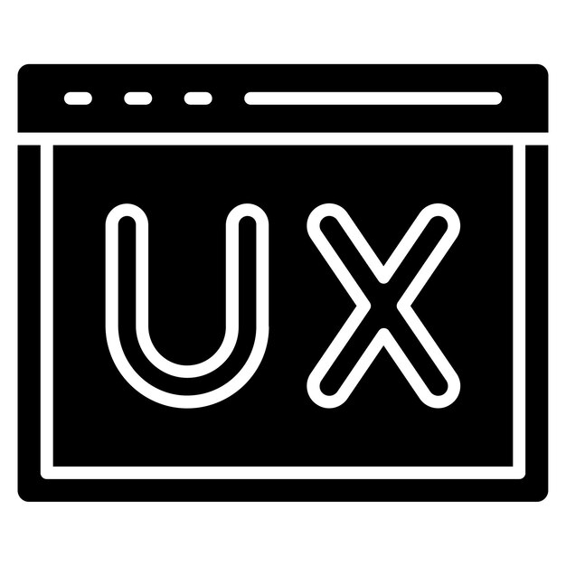 Ux Glyph Solid Black Illustration