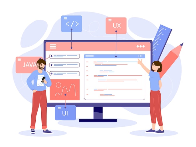 UX UI designer concept