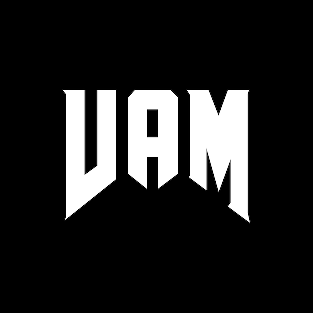 VAM letter logo design for technology company VAM logo design black and white color combination VAM logo VAM vector VAM design VAM icon VAM alphabet VAM typography logo design