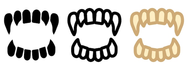 vampire teeth icon vampire fangs sign twilight symbol werewolf pictogram