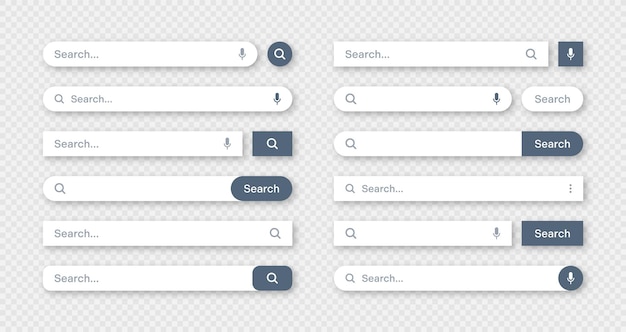 various search bar templates internet browser engine with search box address bar and text field ui