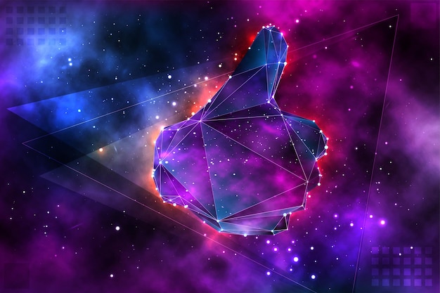 vector 3d object on space background