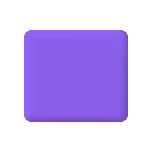 vector 3d purple square speech bubble icons isolated on white pastel background