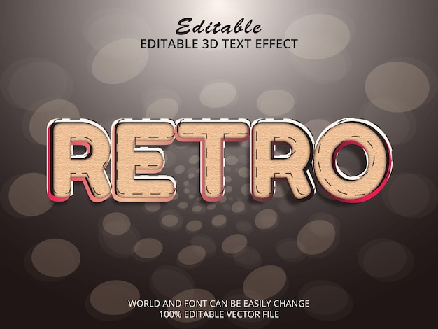 Vector 3d retro textstyleeffect and banner party design