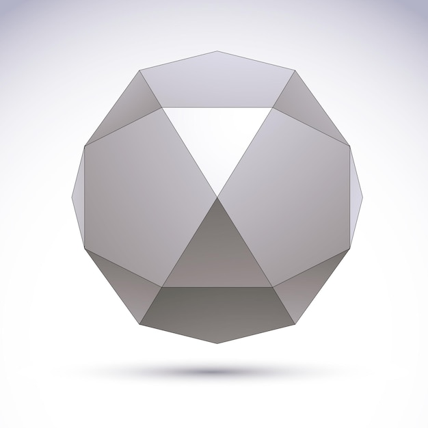 Vector abstract 3D object, design element template for technology theme projects, clear eps 8.