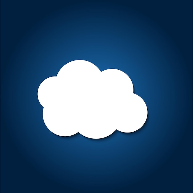 Vector abstract background composed of white paper clouds over blue. Eps10.