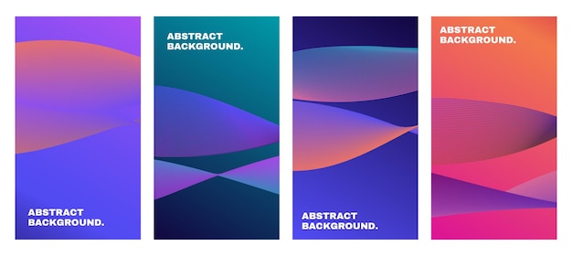 Vector abstract Background Instagram Story Template