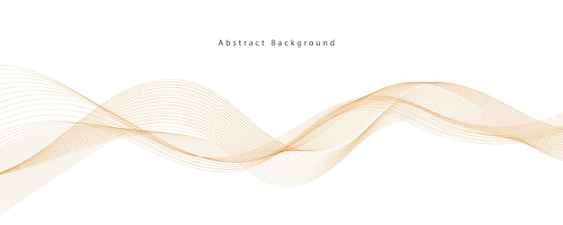 Vector abstract background with dynamic orange waves lines and particles