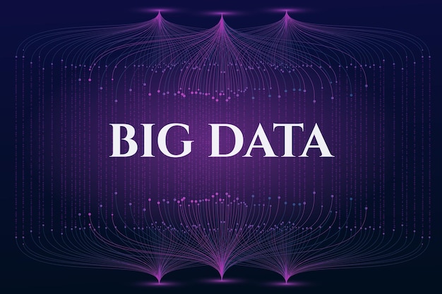 Vector abstract big data visualization visual information background future technology