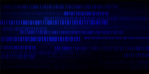 vector abstract blue futuristic background big data visualization digital dynamic wave of particles