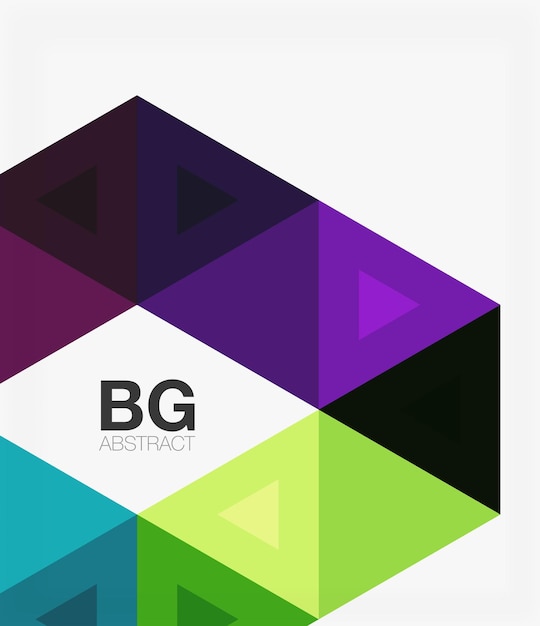 Vector abstract colorful triangle repetition Vector template background for workflow layout diagram number options or web design