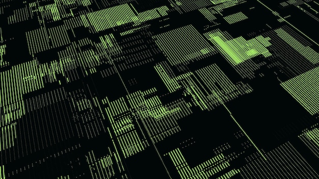 Vector abstract digital background Matrix cyberspace with moving data Technology cyber security