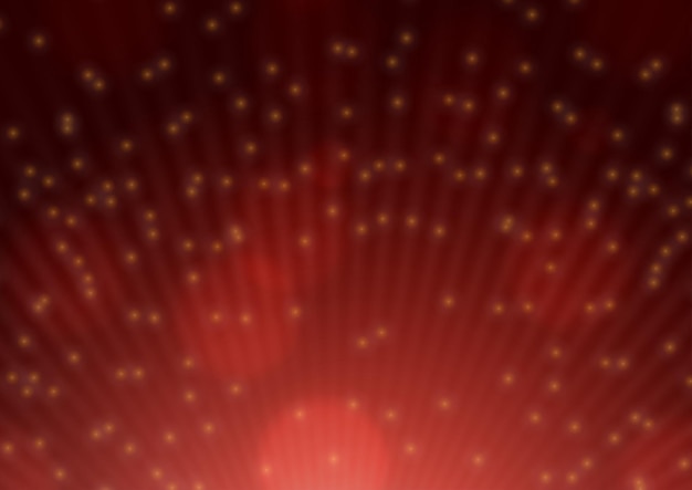 Vector abstract festive red background with rays and sparks