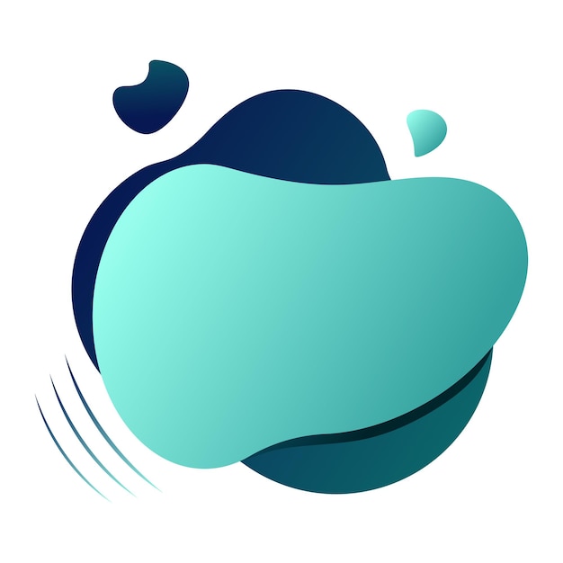 vector abstract fluid liquid elements with gradient neon colors offer speech bubble azure