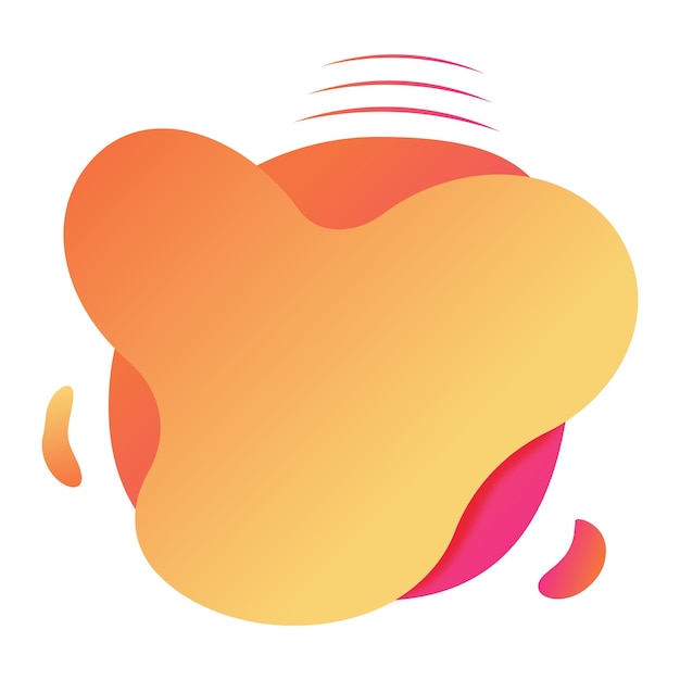 vector abstract fluid liquid elements with gradient neon colors offer speech bubble