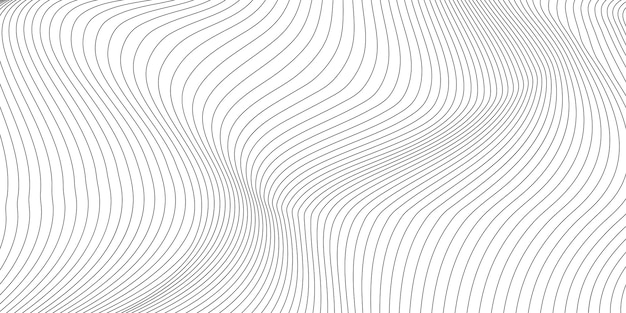 Vector abstract geometric background curved lines