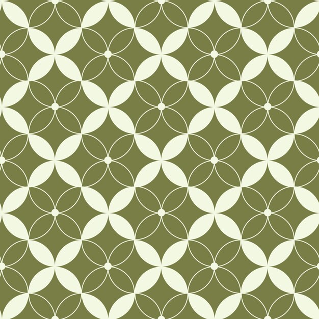 Vector abstract pattern with beige elements on olive color background