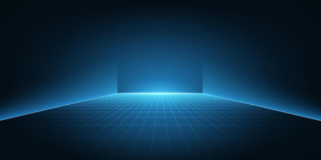 Vector abstract sciencece or technology with neon light copy space for text Futuristic background